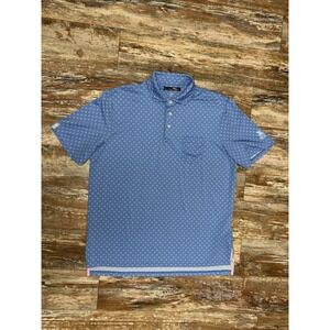 Mens Ralph Lauren RLX All Over Print Golf Polo Shirt Stretch Size L. Carpe Diem